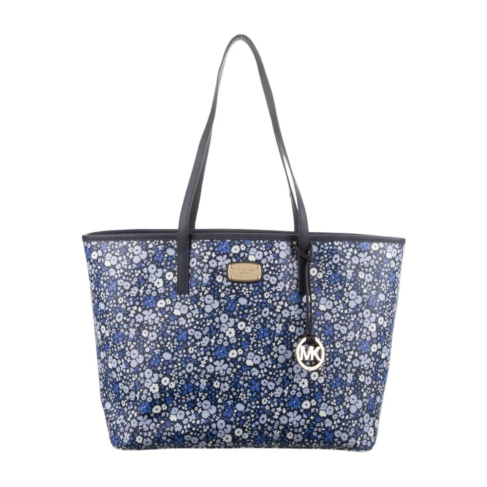 Michael Kors Floral Coated Canvas Tote Bag EUC - Picture 1 of 6